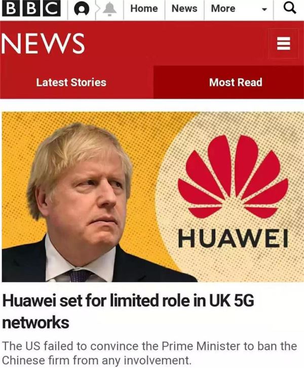 突发重磅！英国允许华为参与5G项目，不理美国威胁！华为回应