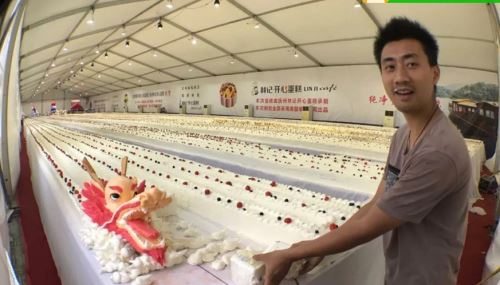 逾3188米！“世界最长蛋糕”纪录在江西资溪诞生