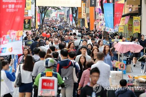 2018年韩国接待外国游客逾1500万 中国游客增加