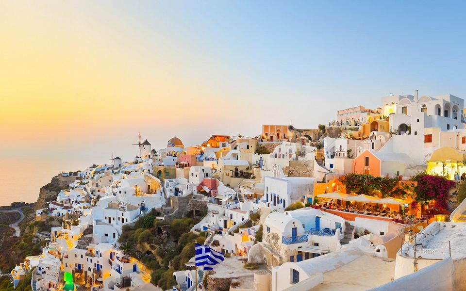 希腊：爱琴海边的白与蓝