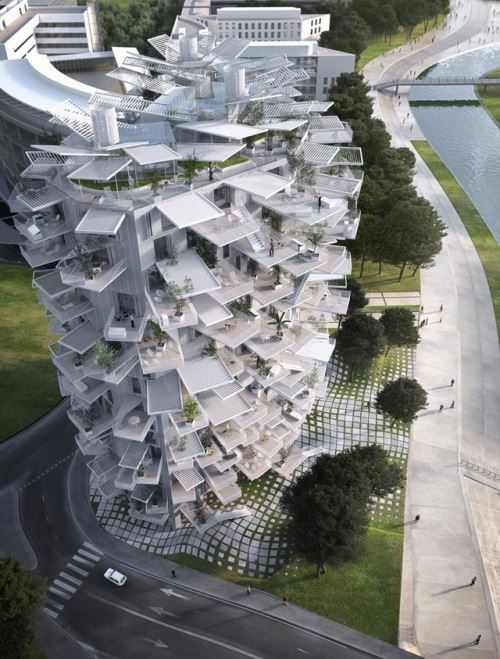 法国蒙彼利埃住宅楼造型清奇 科技感十足